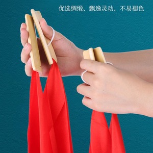 Bamboo Clappers For Kids And Adults Educational Percussion Instrument With <b>Red</b> <b>Ribbon</b> 5 Years Old Bamboo Material - Product Image 3