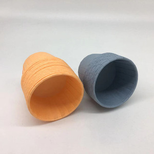 Cartine per Cupcake Grigio Neutro Arancione con Bordo Doppio Arrotolato, Non Rivestite, Impermeabili, per Alimenti, Resistenti al Calore, per Pane e Zucchero - Product Image 6