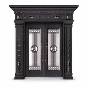 <span class=keywords><strong>Porte</strong></span> <span class=keywords><strong>d</strong></span>'<span class=keywords><strong>entrée</strong></span> de sécurité pour manoir, construction robuste en aluminium moulé, élégante fenêtre en verre <span class=keywords><strong>d</strong></span>époli, ouverture battante, fournisseur - Product Image 2