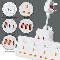 Extensor de salida, tiras de alimentación, enchufe de extensión con puertos Usb, Protector contra sobretensiones, tira de alimentación, placa de extensión de enchufe múltiple con puerto Usb