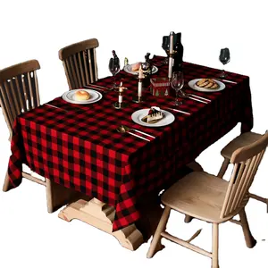 Toalha de mesa estampada retangular atacado de natal, toalha de mesa de férias, todos os tamanhos estão disponíveis
