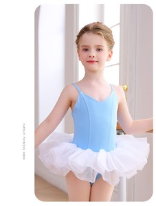 Vestido de Ballet para Niñas, Tutú con Camisola y Falda de Tul en Capas, Traje de Danza de Poliéster para Entrenamiento - Product Image 6