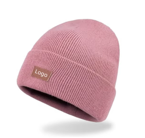 Gorro unisex de punto de color sólido, gorro informal cálido de algodón para invierno para adultos, talla única, ligero y plegable - Product Image 5