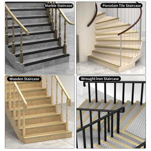 Profilé de marche d'escalier antidérapant en alliage d'aluminium robuste, disponible en plusieurs couleurs, pour la décoration de sols et la finition des bords de marches - Product Image 4