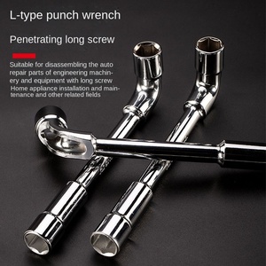 L-type Elbow Socket <strong>Wrench</strong> <strong>Set</strong> with Hexagonal <strong>Tube</strong> and Long Rod Screw Auto Repair Metric Steel Pipe <strong>Wrench</strong> - Product Image 3