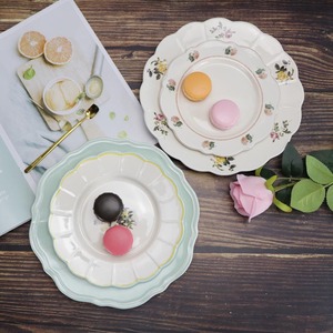 Assiettes à dîner en céramique vintage Solhui, assiettes à steak, assiettes à dessert et plats - Product Image 6