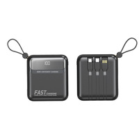 Batteries externes portables mini Li-Polymère 10000 mAh avec câble intégré, affichage numérique LED, charge rapide pour l'extérieur