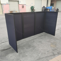 KKmark-Pantalla plegable de 4 paneles, soporte de LICRA para DJ, cabina de fachada móvil con bolsas de transporte para telón de fondo de eventos