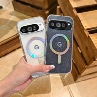 Coques de téléphone uniques semi-transparentes à paillettes étoilées pour Google Pixel 10 10A 9 ProXL 9 8 a Pro, coque magnétique sans fil antichoc