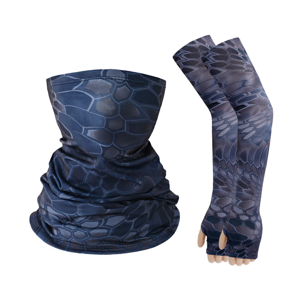Motif python bleu marine - Taille unique