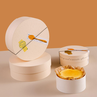 Boîte à gâteau ronde en carton, facile à assembler, pour emporter, cadeau, présentation, boîte à gâteau au fromage ronde pour traiteur et fête