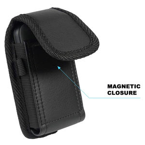 Borsa da uomo in pelle sintetica per telefono cellulare Alcatel custodia con clip da cintura produttore - Product Image 5