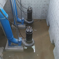 Pompe centrifuge submersible à haute pression pour eaux usées avec coupe-ébavures et turbine en fonte pour drainage industriel