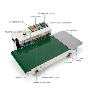FR-770 Scelleuse horizontale automatique de bureau pour sacs en papier kraft et plastique de 40 cm, machine de scellage continu pour sachets alimentaires - Product Image 3