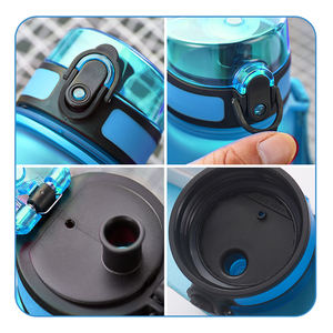 Botella de agua deportiva de plástico con indicador de tiempo, botellas de agua de tritán motivacionales, venta al por mayor - Product Image 5