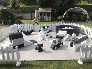 Set da gioco morbido bianco <span class=keywords><strong>con</strong></span> piscina di <span class=keywords><strong>palline</strong></span>, scivolo e blocchi da arrampicata per <span class=keywords><strong>parco</strong></span> <span class=keywords><strong>giochi</strong></span> interno per bambini - Product Image 4