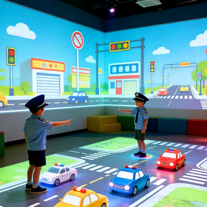 Système de projection interactif immersif pour enfants, destiné aux aires de jeux intérieures, musées, centres commerciaux, écoles et centres d'expériences - Product Image 1