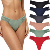 Nueva Ropa Interior Femenina de Algodón Acanalado Tangas Sexy para Mujer