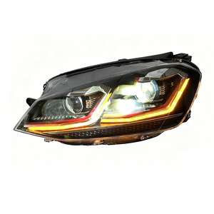 Accessori Auto SJC Fari Anteriori a LED per VW <span class=keywords><strong>Golf</strong></span> <span class=keywords><strong>7</strong></span> MK7 2013-2017 Proiettore con Lente a LED Luci Anteriori Plug and Play - Product Image 4