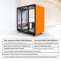 Cabine insonorisée rectangulaire pour bureau professionnel, pod insonorisant, salle insonorisée, cabine téléphonique mobile, salle de conférence, diffusion en direct