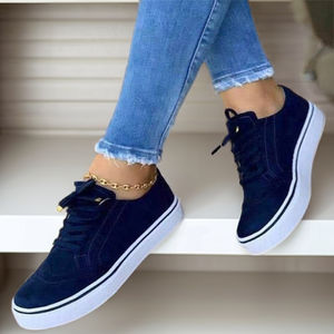 <span class=keywords><strong>Zapatillas</strong></span> de deporte de cuero de ante marrón Retro <span class=keywords><strong>para</strong></span> <span class=keywords><strong>mujer</strong></span>, <span class=keywords><strong>zapatillas</strong></span> <span class=keywords><strong>deportivas</strong></span> de <span class=keywords><strong>corte</strong></span> bajo personalizadas, amortiguación de otoño, encaje hueco transpirable <span class=keywords><strong>para</strong></span> - Product Image 3