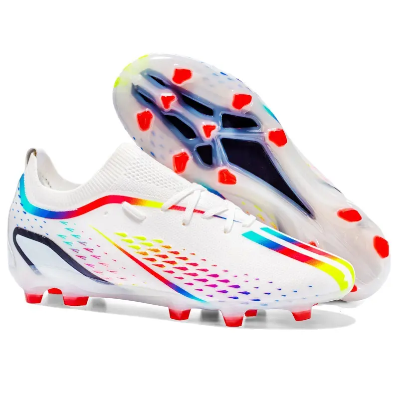 Zapatillas de fútbol AG personalizadas al por mayor talla 46 zapatillas de fútbol de entrenamiento de alta calidad sin tachuelas