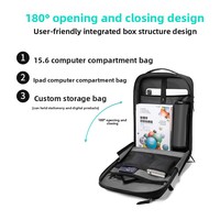 Sac à dos pour ordinateur portable haut de gamme pour homme, style Oxford minimaliste, avec fermeture éclair et fermoir, doublure en polyester, idéal pour étudiants, affaires et voyages, avec bretelles à coussin d'air