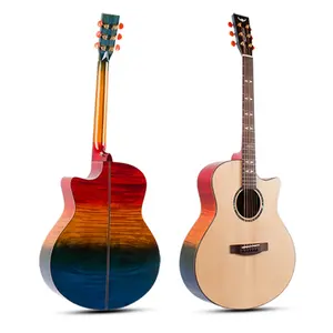 High Quality Bullfighter D-4 Wholesale Factory Handmade Stringed instruments colorful Acoustic Guitar