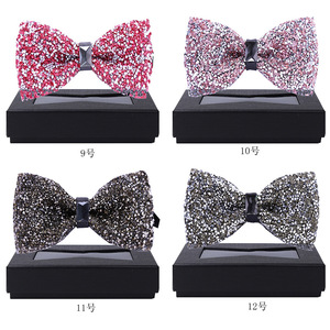 Corbata de Moño de Cristal con Diamantes y Mariposa en 12 <span class=keywords><strong>Colores</strong></span> para Novio, Accesorios de Traje Formal para Boda, Precio Bajo - Product Image 4