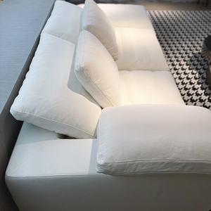 Set di mobili moderni e modulari nordici per divano da <span class=keywords><strong>soggiorno</strong></span> in tessuto di lino minimalismo divano componibile - Product Image 5