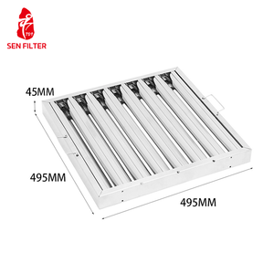 Tùy chỉnh phổ thép không gỉ phạm vi mui xe mỡ nhà bếp thay thế bộ lọc không khí khung nhôm vách ngăn hộ gia đình sử dụng - Product Image 2