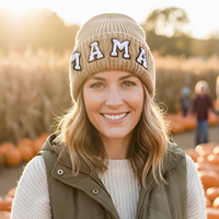 Bonnets unisexes pour adultes, couleur unie, imprimés, chauds, décontractés, pour l'automne, personnalisables, vierges, tricotés, unis, pour l'hiver, pour la plage, 100%