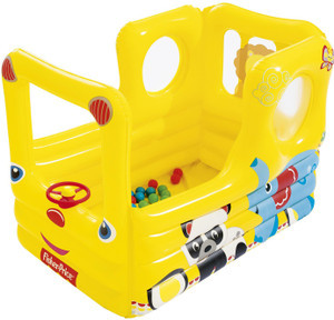 Lil Learner Play Toys - <span class=keywords><strong>Piscina</strong></span> <span class=keywords><strong>de</strong></span> Pelotas Inflable <span class=keywords><strong>de</strong></span> PVC con Forma <span class=keywords><strong>de</strong></span> Autobús Escolar para Niños, para Jardín e Interiores - Product Image 3