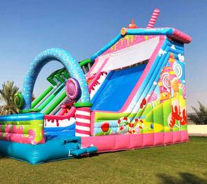 Glissière d'eau gonflable extérieure avec la petite piscine pour des enfants, glissière gonflable gonflable - Product Image 1