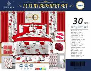 Set di Biancheria da Letto 30 Pezzi con Tende Coordinate in Vendita Online - Product Image 4
