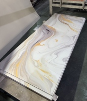 Panneau mural en PVC mince de 3 mm, effet marbre moderne, revêtement UV, imperméable, pour villa, hall d'entrée, salle de sport et décoration intérieure