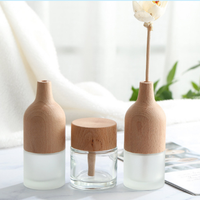 Vente en gros Flacon vide de luxe en verre pour diffuseur de parfum avec couvercle de 40ml 50ml