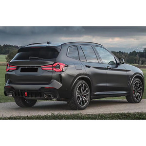 Difusor de labios de parachoques trasero ABS, versión de competición con luz para BMW G01 G08 <span class=keywords><strong>X3</strong></span> <span class=keywords><strong>M</strong></span> Sport <span class=keywords><strong>2022</strong></span> + aspecto de carbono, negro brillante - Product Image 3