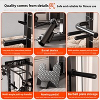 Machine Smith en acier robuste avec système de poulies à câble double indépendant pour usage domestique, multifonctionnelle pour squats, développations au banc et exercices pectoraux