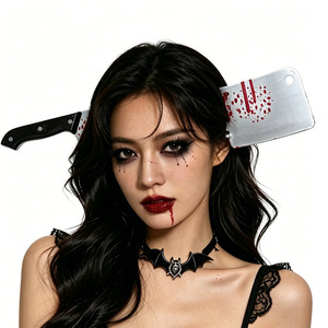 Diadema con cabeza de hacha de plástico para disfraz de Halloween - Product Image 6