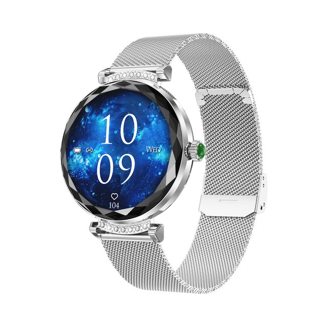 Women's Smartwatch AI Voice Assistant Touch Screen Answer Call Music Compatibility IOS App Lady Smart Stainless Steel Calendar