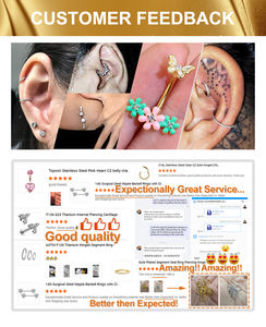 Gros 14G 316L Acier Chirurgical faux Non clip sur Anneaux <span class=keywords><strong>Nombril</strong></span> Belly button body <span class=keywords><strong>Piercing</strong></span> bijoux ensemble - Product Image 6