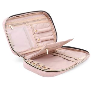 Estuche Organizador de Joyas de Viaje Personalizable con Logotipo OEM para Collares, Pendientes, Anillos y Pulseras con Material Duradero - Product Image 4