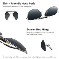 Lunettes de Soleil de Luxe Tendance à Double Pont, Style Aviateur pour Hommes, Lunettes D'Extérieur Modernes pour Hommes