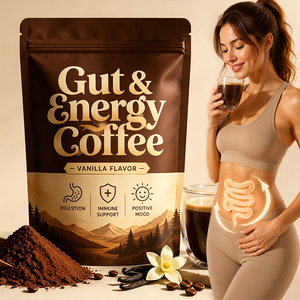 Café Orgánico con Hongos Chaga y Cola de Pavo para la Salud Intestinal e Inmunológica, Café Probiótico con Vainilla, Empaque Personalizado - Product Image 1