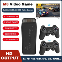 Console de jeu M8 32G 64G contrôleur double joueur PS1 rétro arcade console de jeu maison m8 jeu transfrontalier cadeau de Noël