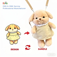 Sac à dos en peluche personnalisé par le fabricant OEM, sac à bandoulière mignon en coton PP, sac à bandoulière en fausse fourrure de lapin en polyester, sac à bandoulière en peluche douce