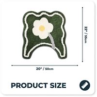 Tapis de toilette antidérapant en forme de U sol de salle de bain tapis en microfibre en peluche douce tapis de douche de bain lavable super absorbant,