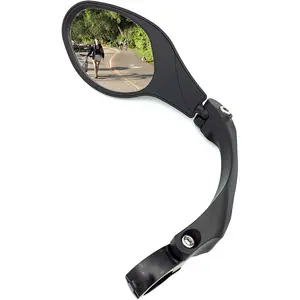 Refletor transfronteiriço para bicicleta, guidão dobrável giratório 360 ° e espelho refletor para bicicleta