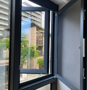 Aluminum Alloy aluminium doors and windows designs casement insulated glass energy saving for hotel custom size - Product Image 5